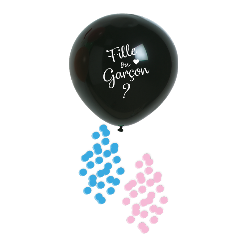 Featured image for “Ballon géant fille ou garçon avec confettis”