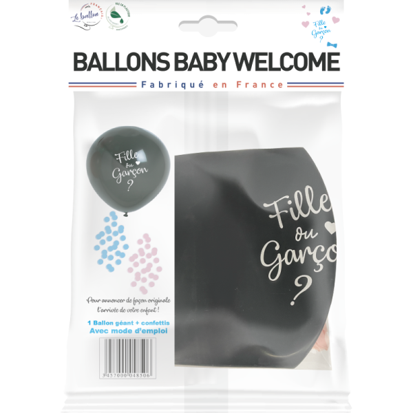 Ballon géant fille ou garçon avec confettis – Image 2