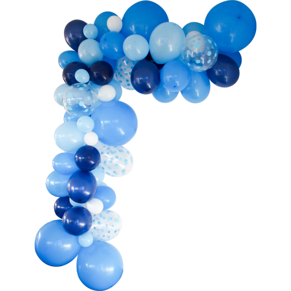 Guirlande organique bleue