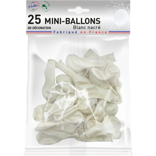 Mini-ballon blanc nacré – Image 2