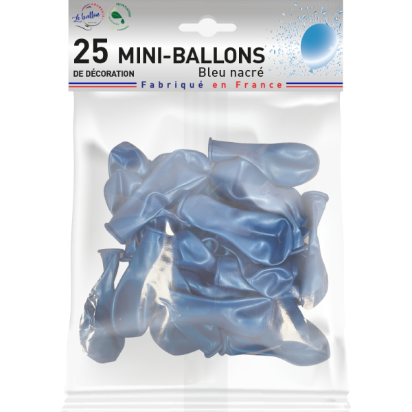 Mini-ballon bleu nacré – Image 2
