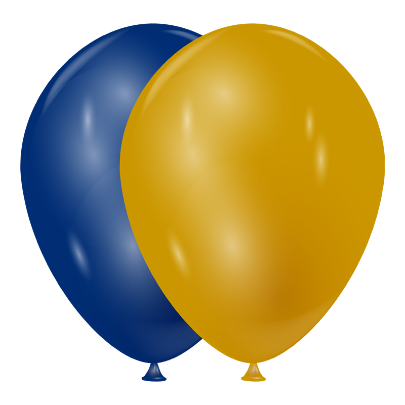 Featured image for “Ballons bleu marine et or”