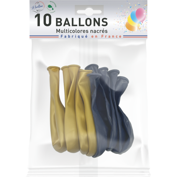 Ballons bleu marine et or – Image 2