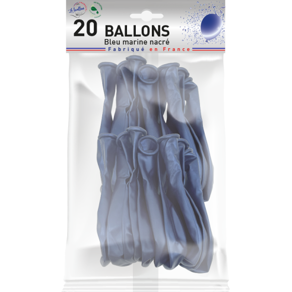Ballon bleu marine nacré – Image 3