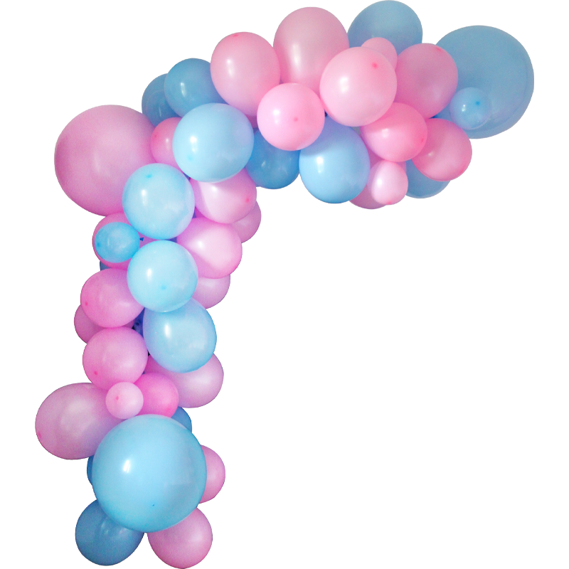 Featured image for “Guirlande organique rose et bleu pâle”