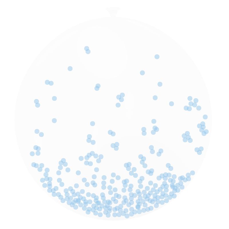 Featured image for “Ballon confettis bleu pâle”