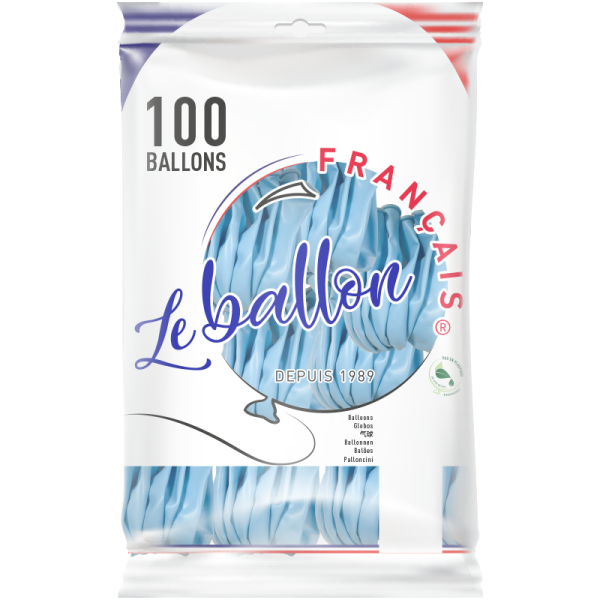 Ballon bleu pastel opaque – Image 5