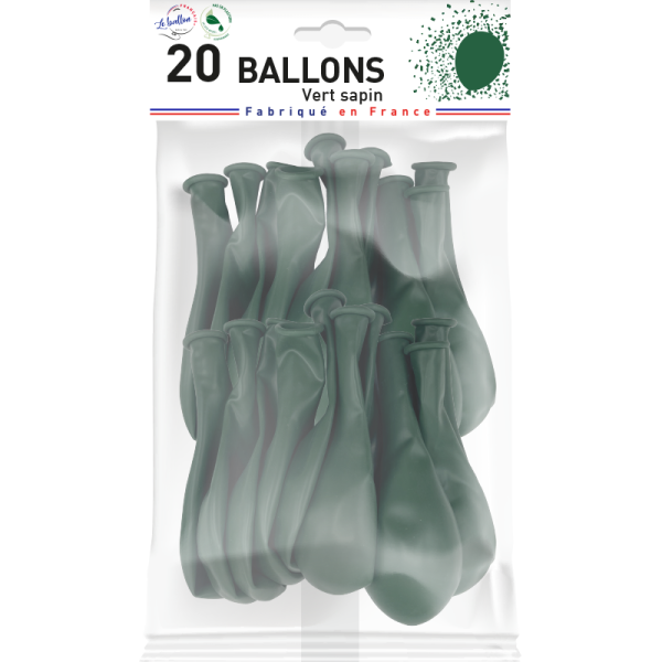 Ballon vert sapin opaque – Image 3