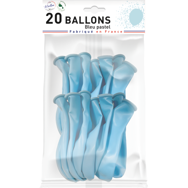Ballon bleu pastel opaque – Image 3