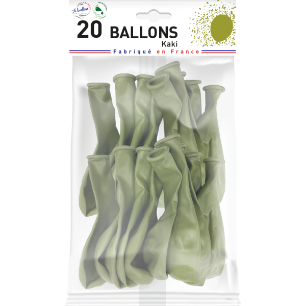 Ballon kaki opaque – Image 3