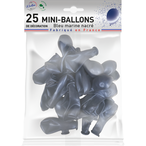 Mini-ballon bleu marine nacré – Image 2