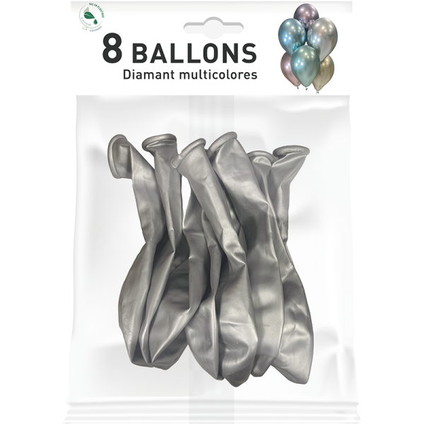 Ballon diamant argent brillant – Image 2