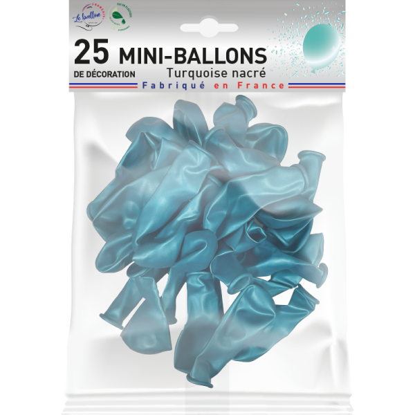 Mini-ballon turquoise nacré – Image 2