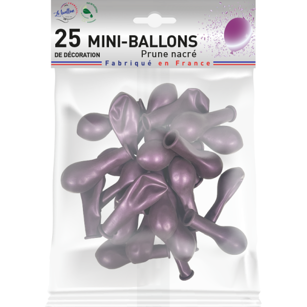 Mini-ballon prune nacré – Image 2