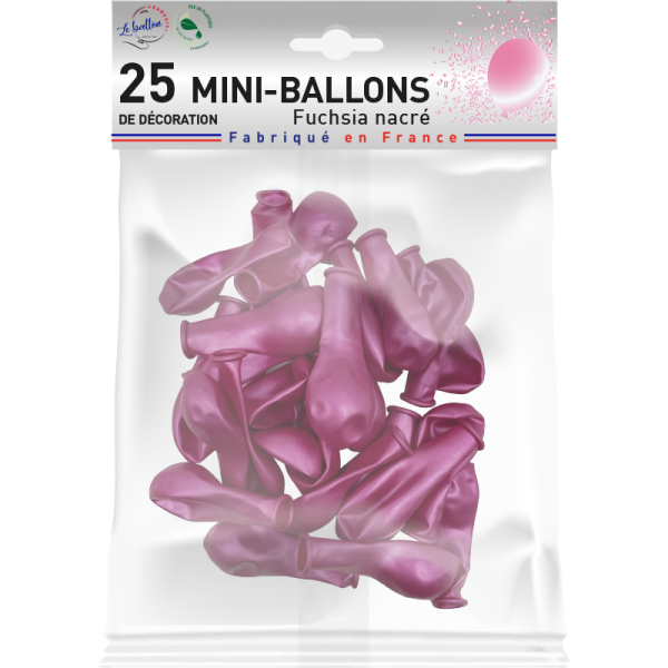 Mini-ballon fuchsia nacré – Image 2