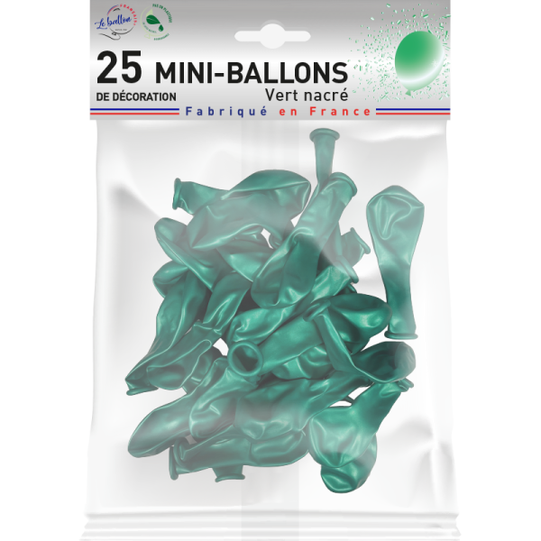 Mini-ballon vert nacré – Image 2