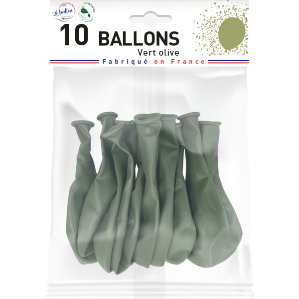 Ballon vert olive opaque – Image 2