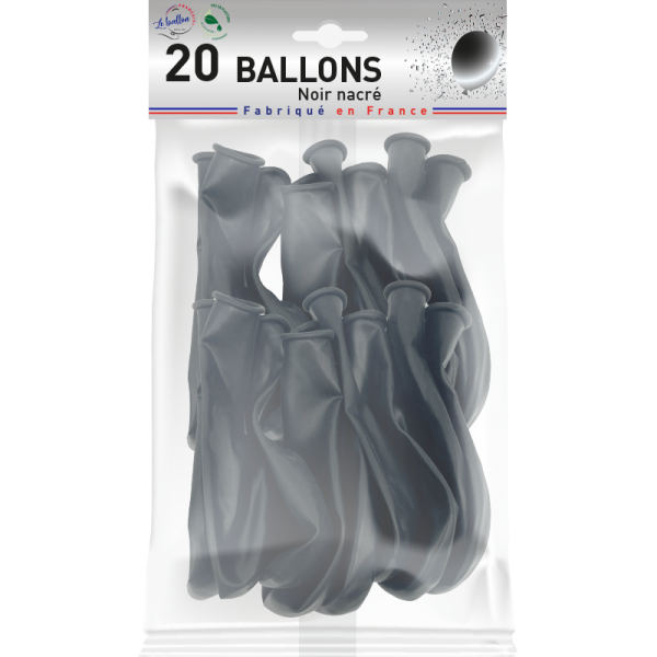 Ballon noir nacré – Image 3