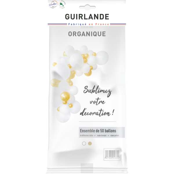 Guirlande organique blanche et or – Image 2