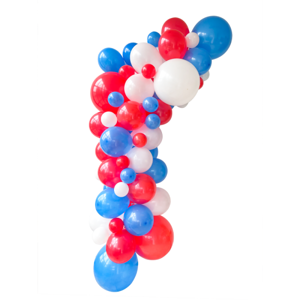 Guirlande organique bleu blanc rouge