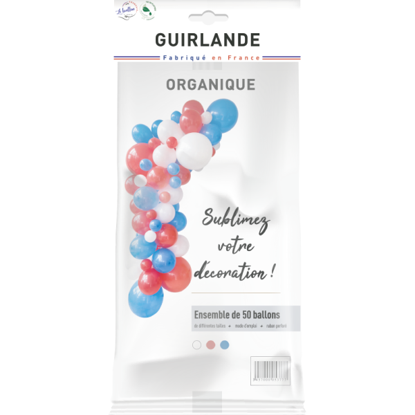 Guirlande organique bleu blanc rouge – Image 2
