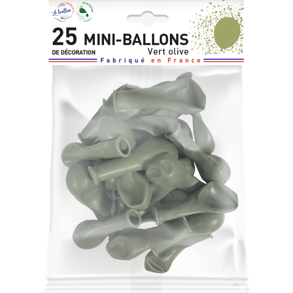 Mini-ballon vert olive opaque – Image 2