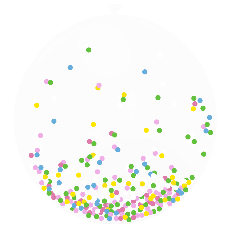 Featured image for “Ballon confettis multicolores”