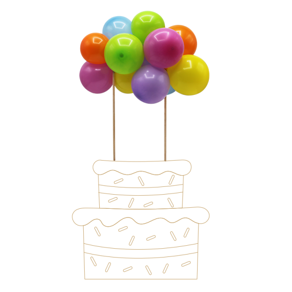 Cake topper multicolore