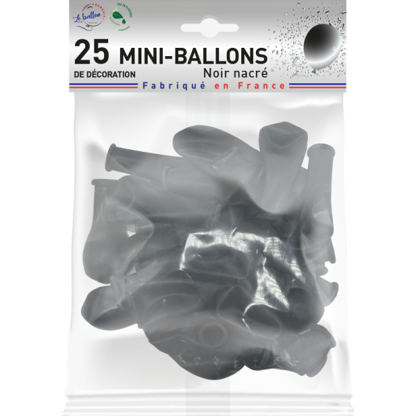 Mini-ballon noir nacré – Image 2