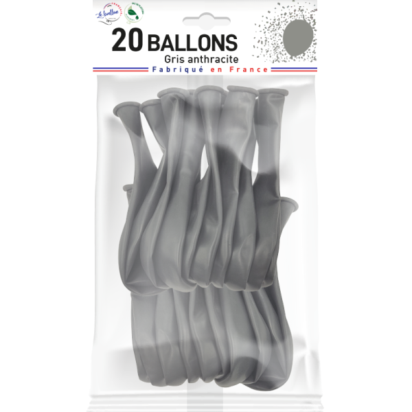 Ballon gris anthracite opaque – Image 3