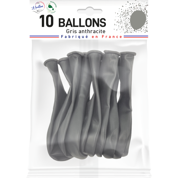 Ballon gris anthracite opaque – Image 2