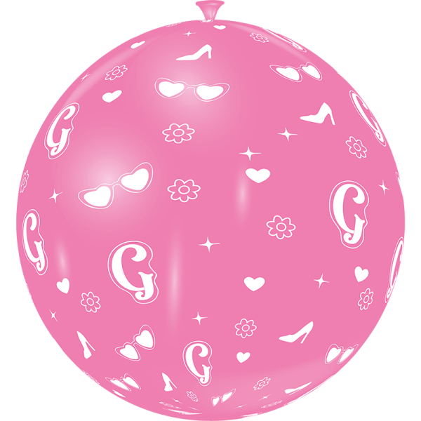 Ballon géant force rose