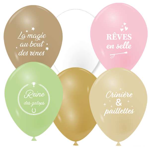 Ballons à travers les rênes