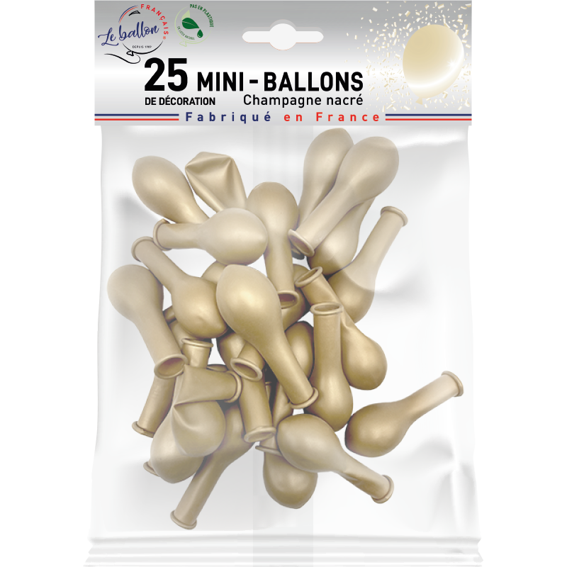 Mini-ballon champagne nacré – Image 2