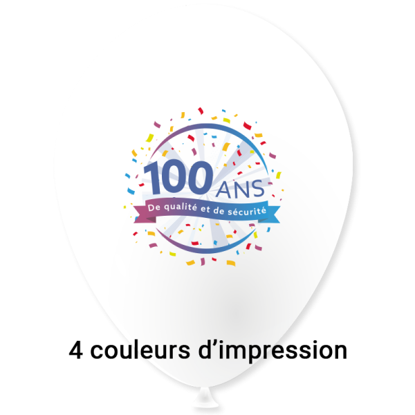 Ballon Ø 30/34 cm | 1 Face 4 Couleurs | Mini 500 pièces