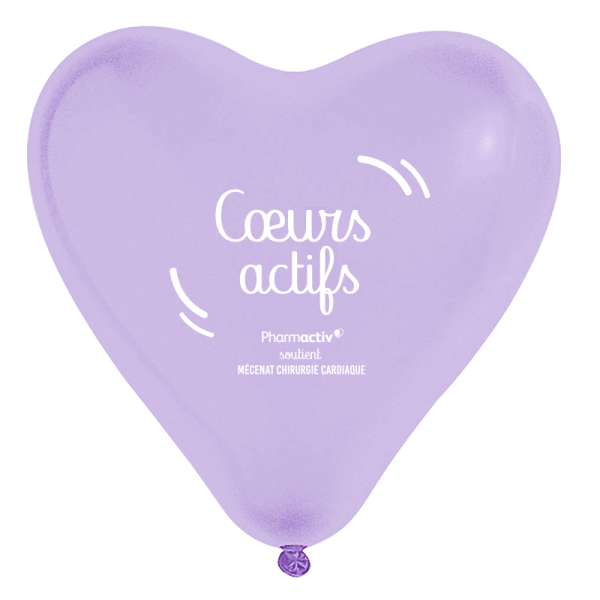 Ballon coeur 35 cm d'envergure | 1 Face 1 Couleur | Mini 10 000 pièces