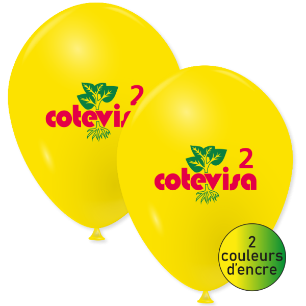 3 000 ballons opaques Ø 30/34 cm | 2 Faces | 2 couleurs d'encre