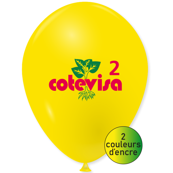 3 000 ballons opaques Ø 30/34 cm | 1 Face | 2 couleurs d'encre