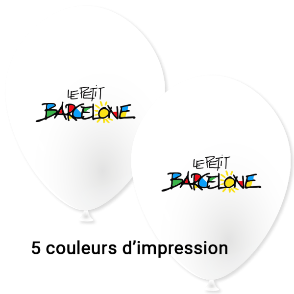Ballon Ø 30/34 cm | 2 Faces 5 Couleurs | Mini 1000 pièces