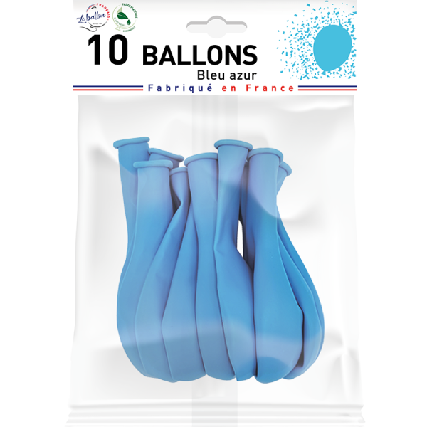Ballon bleu azur opaque – Image 2