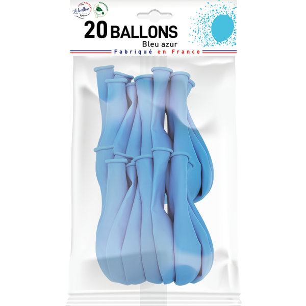 Ballon bleu azur opaque – Image 3