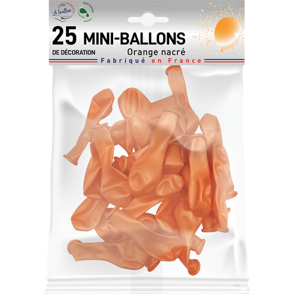 Mini-ballon orange nacré – Image 2