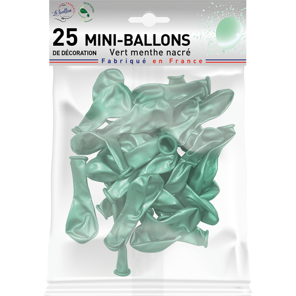 Mini-ballon vert menthe nacré – Image 2