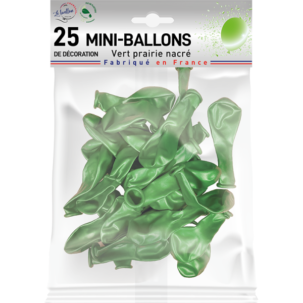 Mini-ballon vert prairie nacré – Image 2