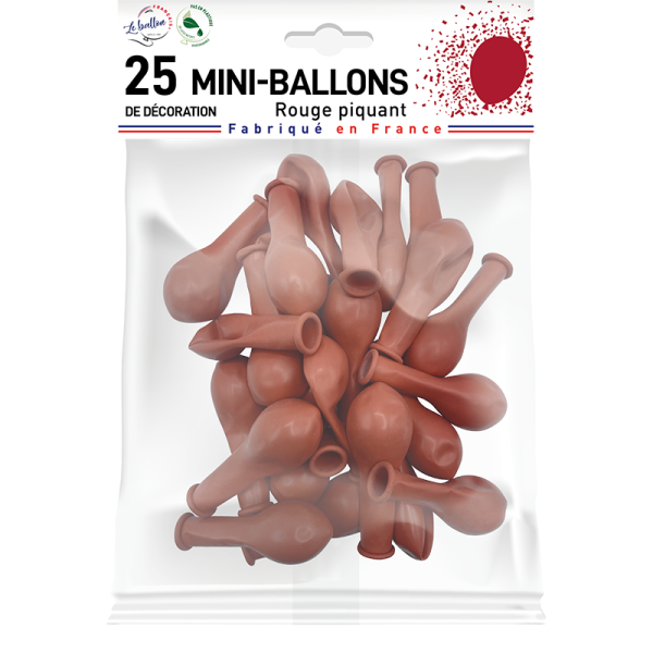 Mini-ballon rouge piquant opaque – Image 2