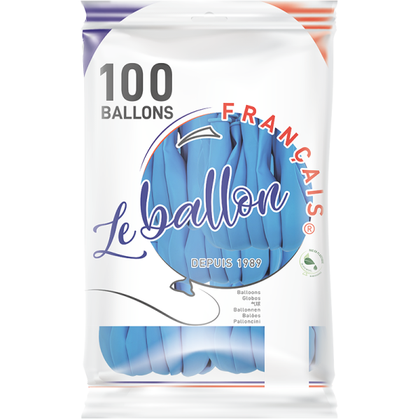 Ballon bleu azur opaque – Image 5